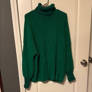 Cozy Green Turtleneck Sweater